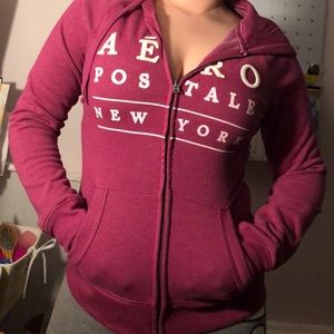 Aeropostale Raspberry Hooded Sweatshirt